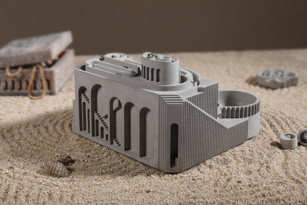 Gambol Brutalist Architectural Marble Run Sculpture Architectural Fidget Toys